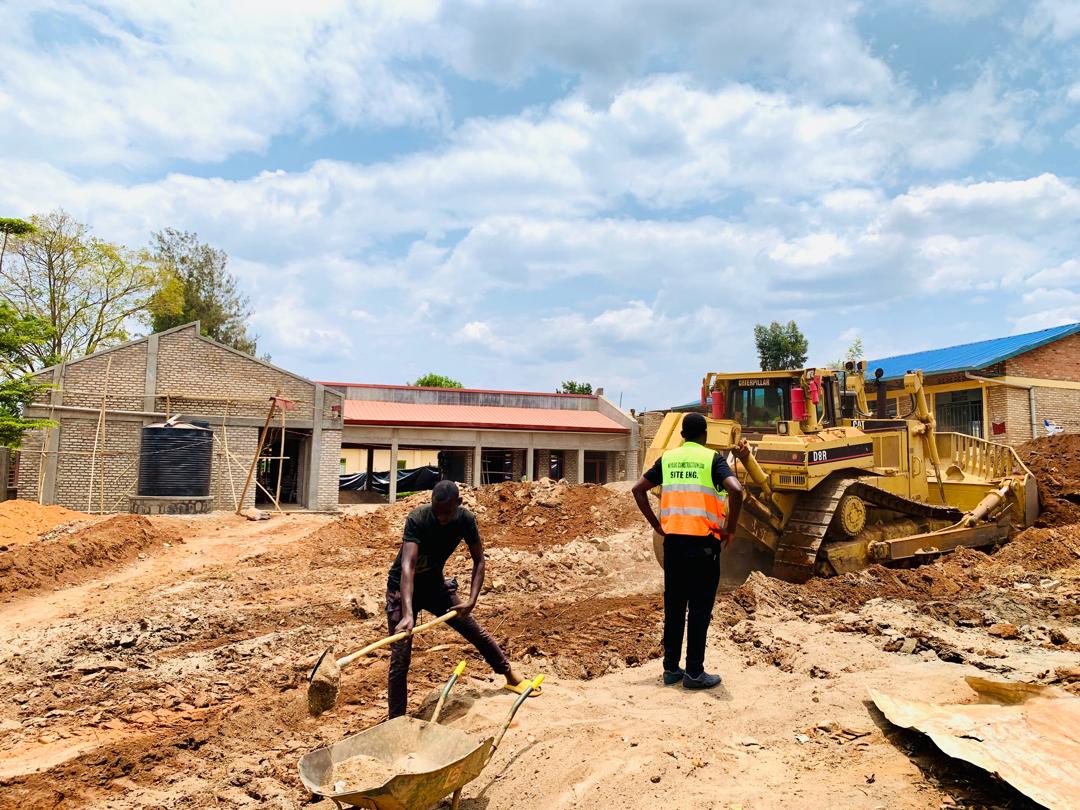 Mechanical Excavation on outdoor Garden
